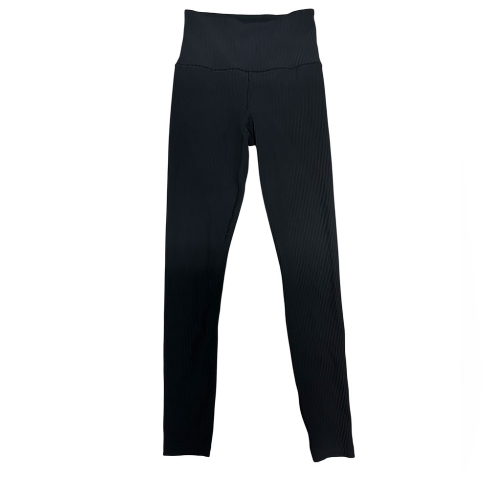 Athleta Ribbed Black Yoga Pants Sz XS